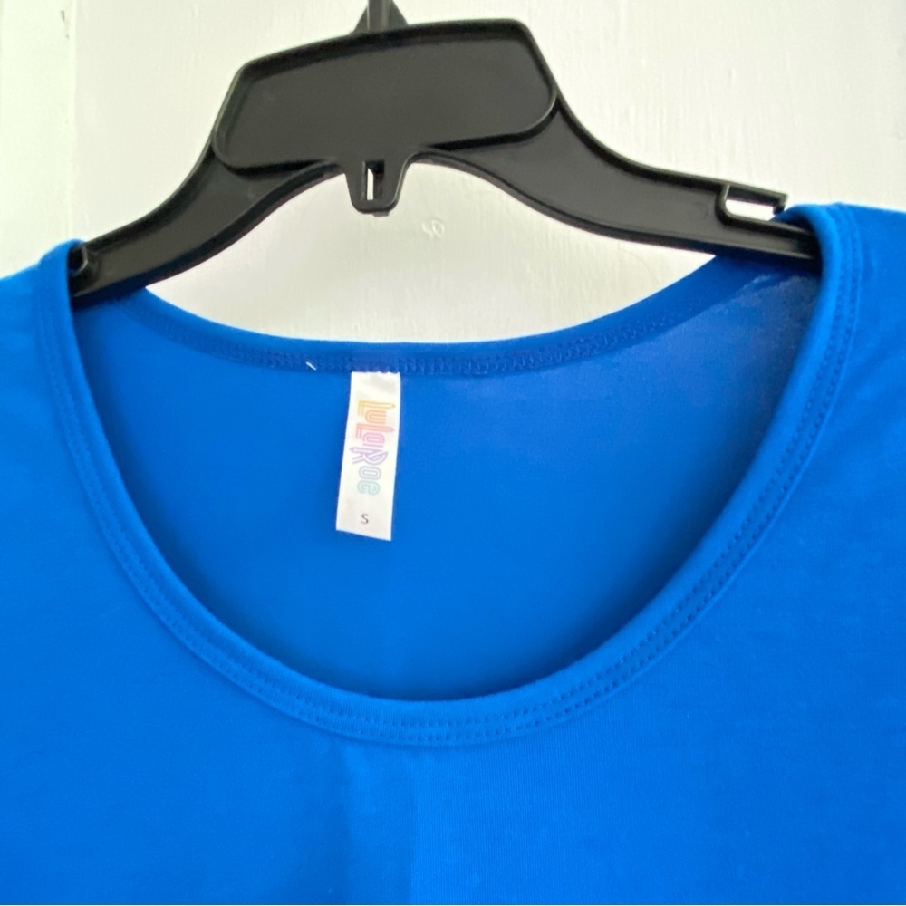 LulaRoe LYNNAE Royal Blue Long Sleeve Size SMALL - Picture 2 of 5
